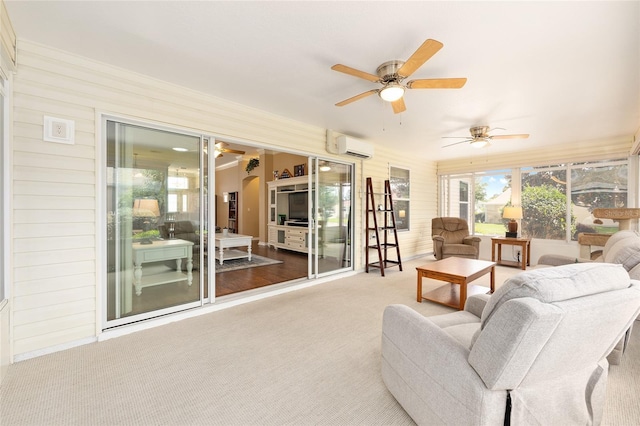 616 Hartford Ln, The Villages, FL 32162 - sunroom with a wall unit AC