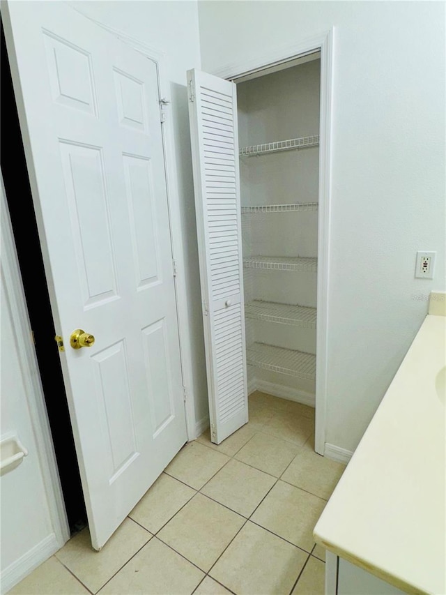 view of storage area