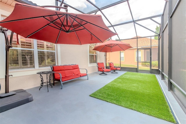 537 Montage Ln, Kissimmee, FL 34759 - view of patio with a lanai
