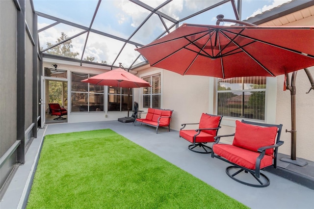 537 Montage Ln, Kissimmee, FL 34759 - view of patio / terrace featuring a lanai