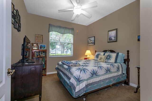 3141 Brighton Rd, Eustis, FL 32726 - bedroom featuring carpet, baseboards, and ceiling fan
