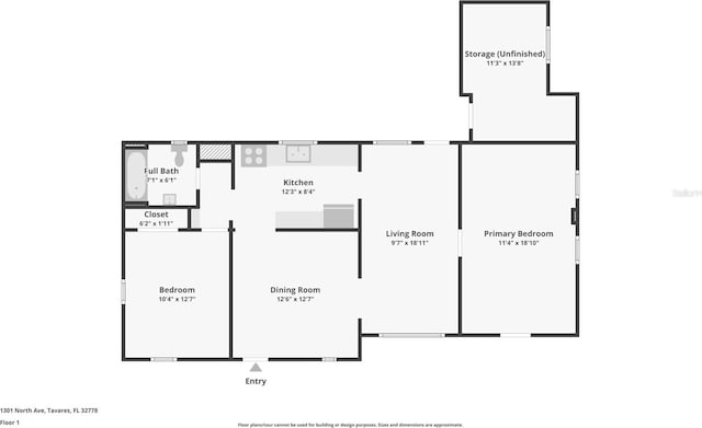 1301 N Ave, Tavares, FL 32778 - room layout