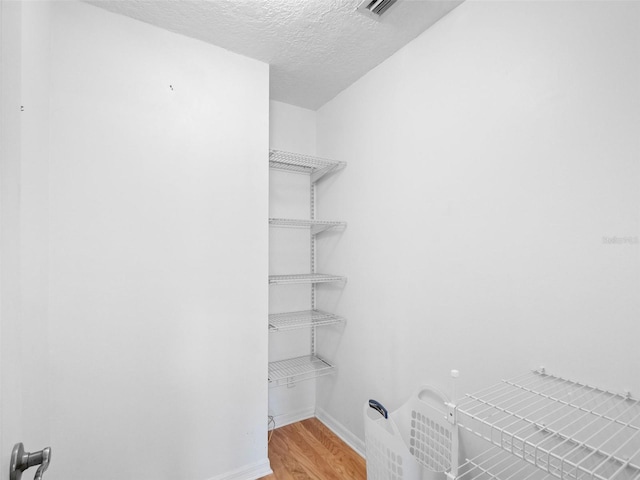 spacious closet featuring light wood finished floors