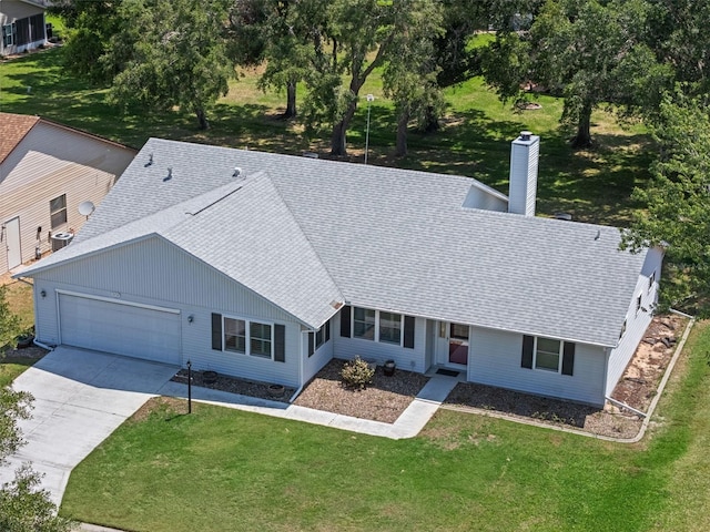 view from above of property
