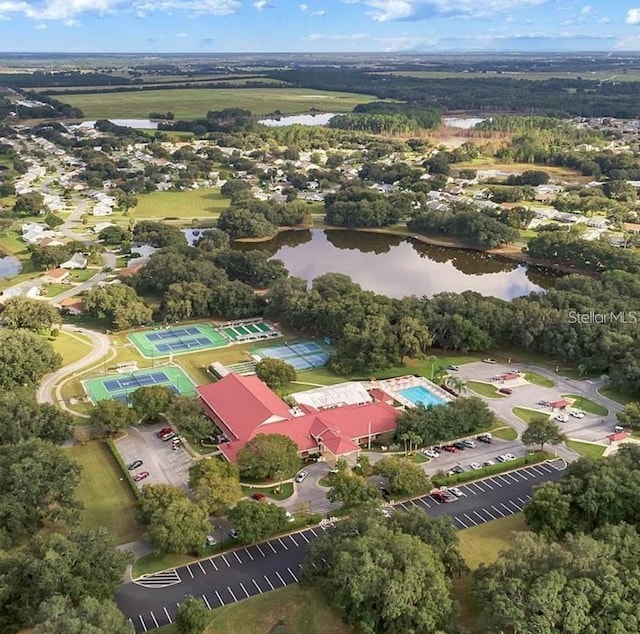 bird's eye view of a large body of water