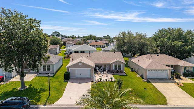 aerial view of residential area
