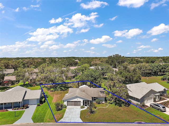 5618 Rosewall Cir, Leesburg, FL 34748 - aerial view of residential area with property boundaries highlighted