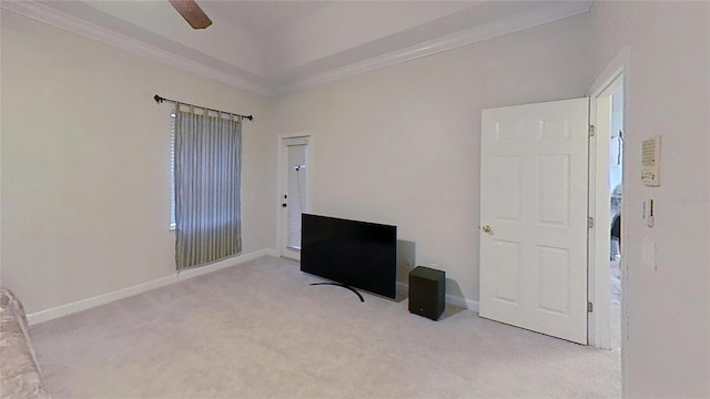 108 Whispering Pines Way, Davenport, FL 33837 - unfurnished room with carpet, crown molding, ceiling fan, and baseboards