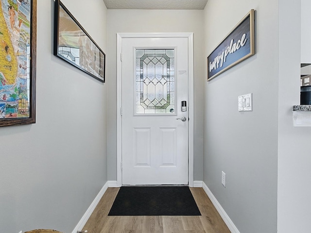 1722 Moreno Pl, The Villages, FL 32159 - entryway with wood finished floors, baseboards, and plenty of natural light