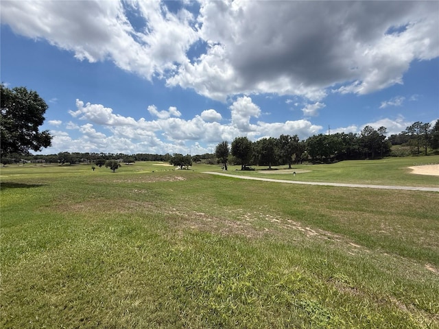 view of home's community with a lawn