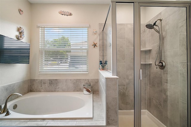 1155 Dora Parc Ln, Mount Dora, FL 32757 - bathroom with a garden tub and a shower stall