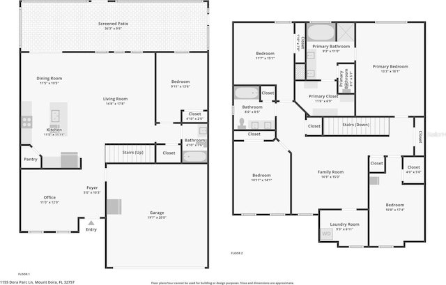 1155 Dora Parc Ln, Mount Dora, FL 32757 - floor plan / room layout