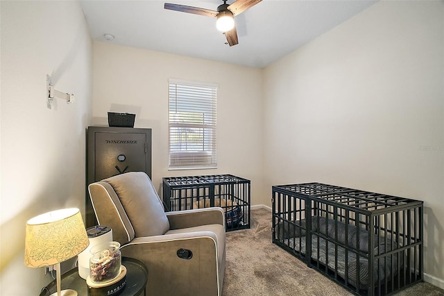 1155 Dora Parc Ln, Mount Dora, FL 32757 - bedroom with carpet flooring, baseboards, and a ceiling fan