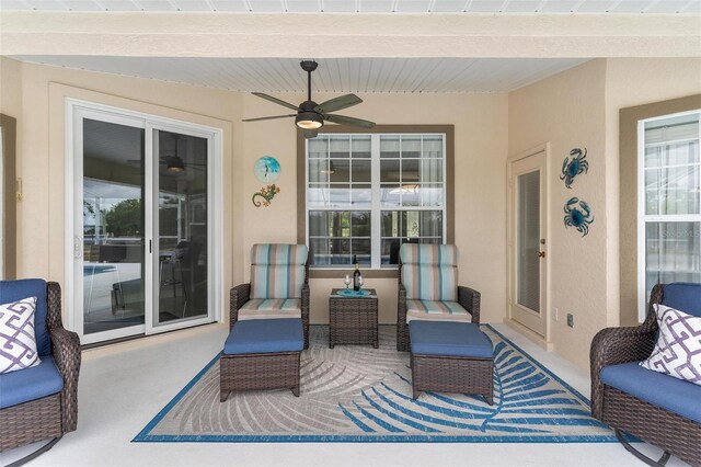 5400 Saddleback Ct, Lady Lake, FL 32159 - view of patio with ceiling fan