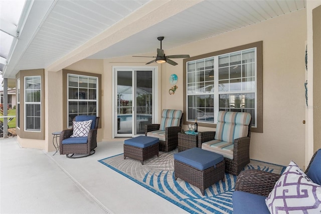 5400 Saddleback Ct, Lady Lake, FL 32159 - view of patio with a ceiling fan