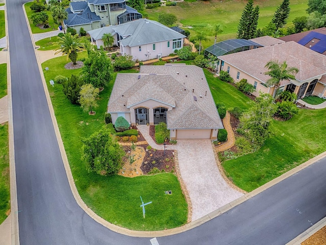 aerial perspective of suburban area