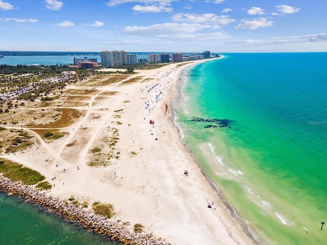 aerial view of unending shoreline