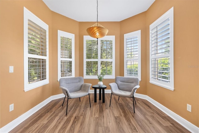 1123 Barnacle Ter, The Villages, FL 32162 - sitting room featuring wood finished floors and baseboards