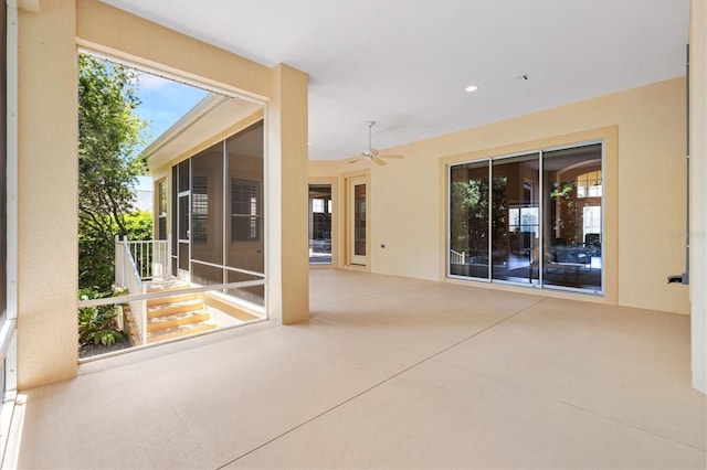 1123 Barnacle Ter, The Villages, FL 32162 - view of patio / terrace featuring a ceiling fan