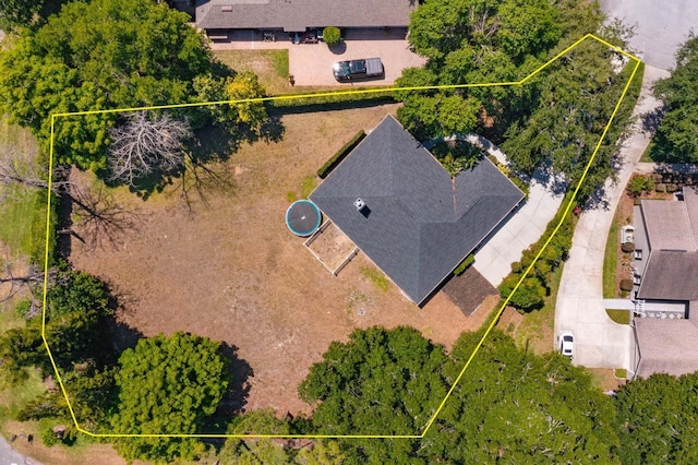 11442 Beggs Ct, Clermont, FL 34711 - view from above of property with property boundaries highlighted