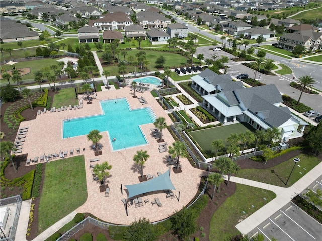 2552 Chickasaw Plum Loop, Clermont, FL 34711 - aerial overview of property's location featuring a pool area