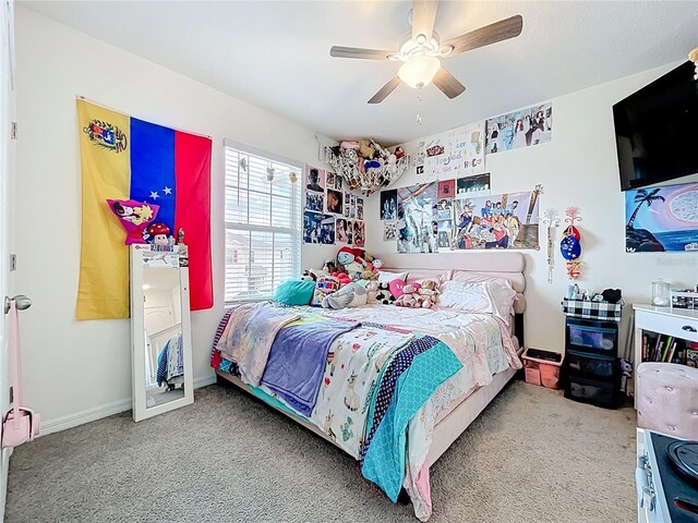 1042 Lido Dr, Howey In The Hills, FL 34737 - carpeted bedroom featuring ceiling fan and baseboards