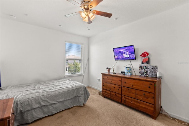4869 Grassendale Ter, Sanford, FL 32771 - bedroom with carpet, baseboards, and ceiling fan