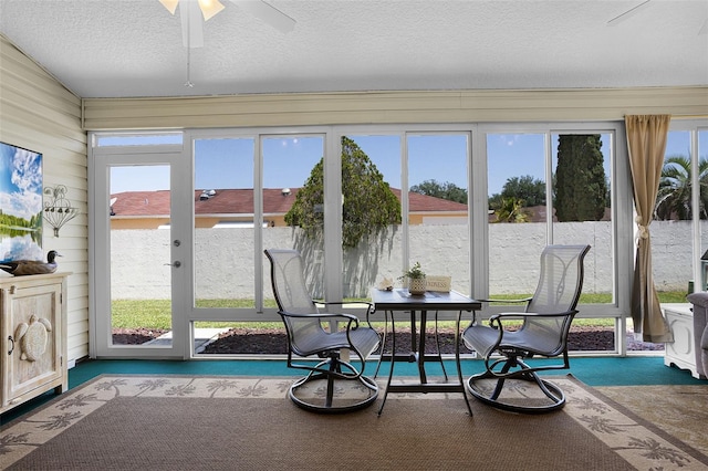 815 Cortez Ave, The Villages, FL 32159 - sunroom with a textured ceiling