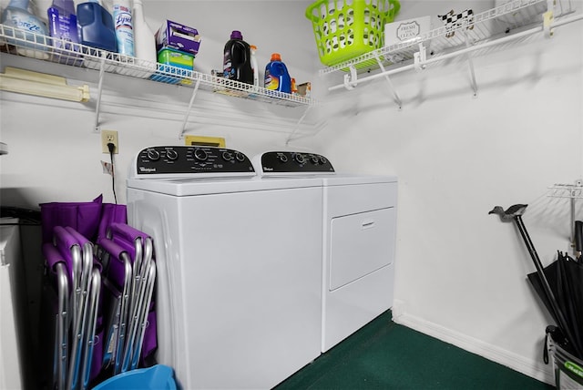 815 Cortez Ave, The Villages, FL 32159 - washroom with independent washer and dryer and baseboards