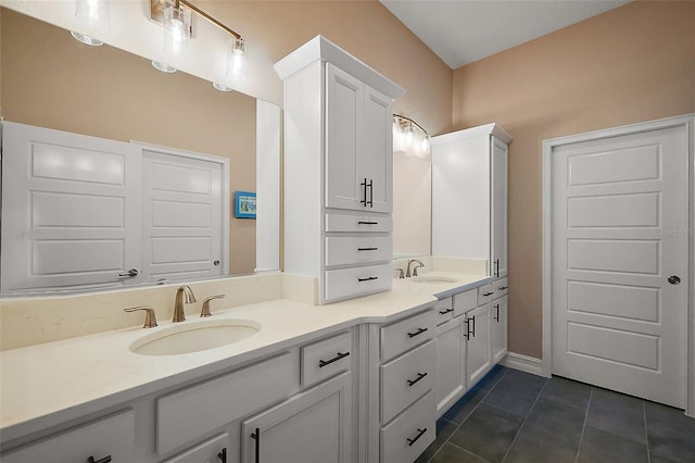6243 Danielson Loop, The Villages, FL 32163 - full bath with double vanity and tile patterned floors