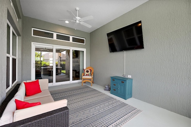 6243 Danielson Loop, The Villages, FL 32163 - view of patio / terrace featuring ceiling fan