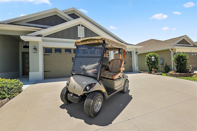6243 Danielson Loop, The Villages, FL 32163 - view of front of house with concrete driveway and board and batten siding