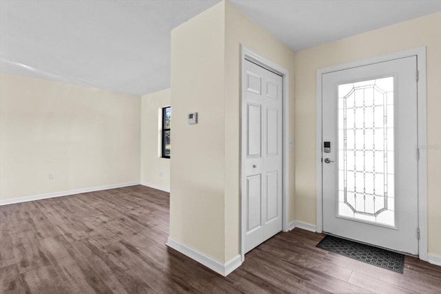 10655 N Party Ave, Dunnellon, FL 34433 - entryway with dark wood finished floors and baseboards