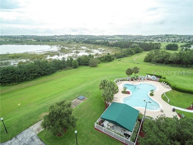 2415 Twickingham Ct, Clermont, FL 34711 - aerial view of a large body of water and a pool