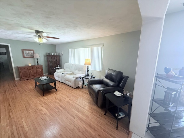 603 W Seminole Ave, Eustis, FL 32726 - living room with light wood-style floors and a ceiling fan