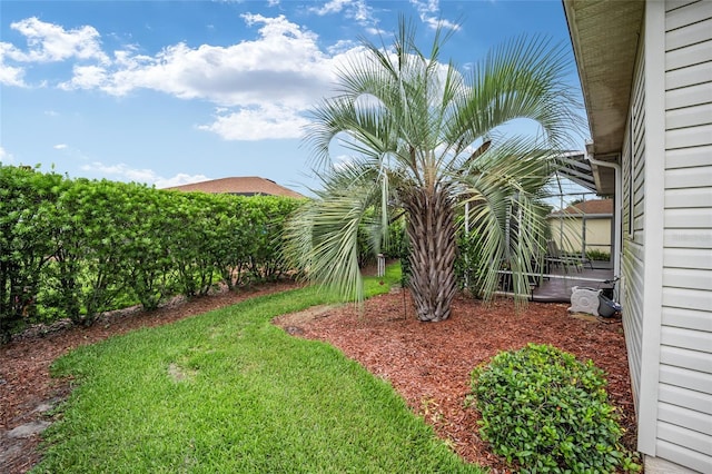 view of grassy yard