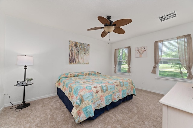 26822 Bull Run, Leesburg, FL 34748 - carpeted bedroom with baseboards and ceiling fan