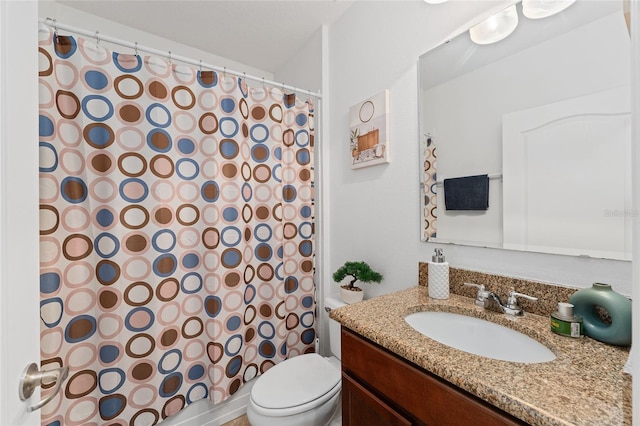 26822 Bull Run, Leesburg, FL 34748 - bathroom with vanity, toilet, and curtained shower