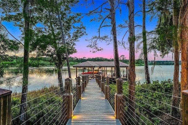 10122 Royal Island Ct, Orlando, FL 32836 - dock area with a water view and a gazebo