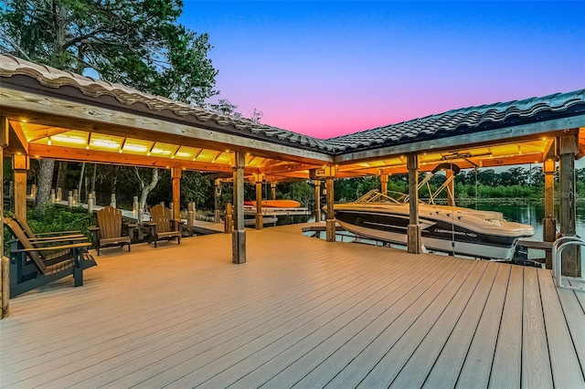 10122 Royal Island Ct, Orlando, FL 32836 - dock featuring boat lift and a water view