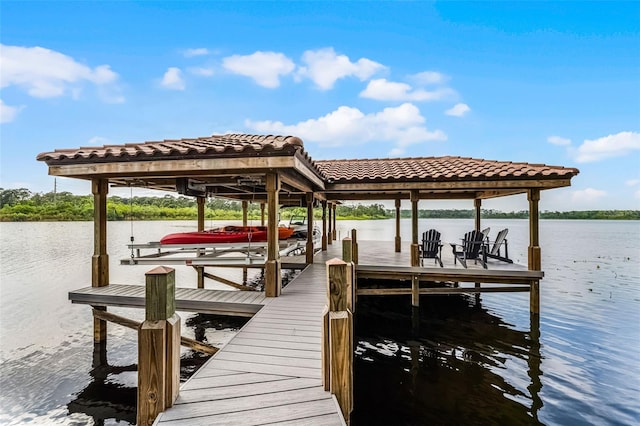 10122 Royal Island Ct, Orlando, FL 32836 - dock featuring boat lift and a water view