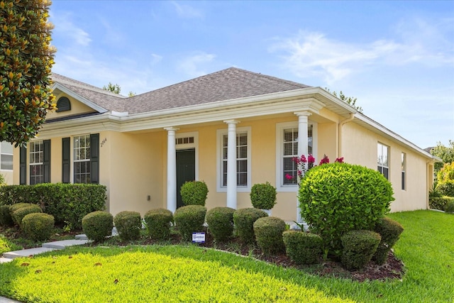 2064 Rafton Rd, Apopka, FL 32703 - view of front of property featuring a front lawn, stucco siding, and roof with shingles