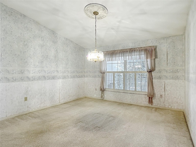 6147 N Whispering Oak Loop, Beverly Hills, FL 34465 - spare room with carpet floors and a chandelier