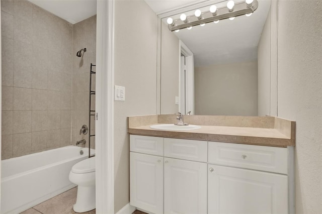 2423 Branch Way Unit 207, Maitland, FL 32751 - bathroom featuring vanity, toilet, tile patterned floors, and shower / bathtub combination