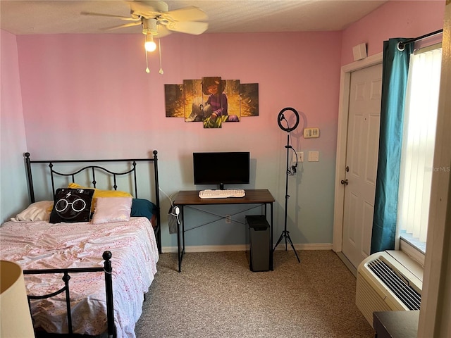 206 Orchid Dr, Davenport, FL 33897 - bedroom with carpet, baseboards, and a ceiling fan