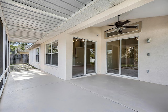 2711 Bayview Dr, Eustis, FL 32726 - view of patio featuring a ceiling fan
