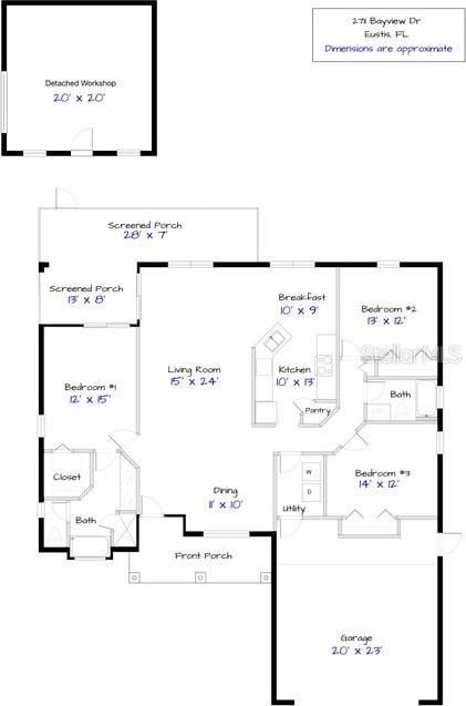 2711 Bayview Dr, Eustis, FL 32726 - room layout