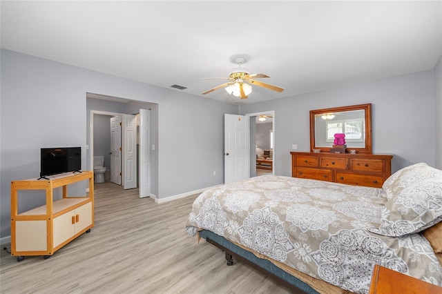 8608 SE 141st Street Rd, Summerfield, FL 34491 - bedroom featuring baseboards, light wood-type flooring, and ceiling fan