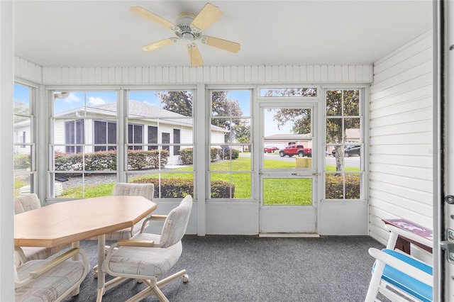 8608 SE 141st Street Rd, Summerfield, FL 34491 - sunroom / solarium with a ceiling fan and plenty of natural light