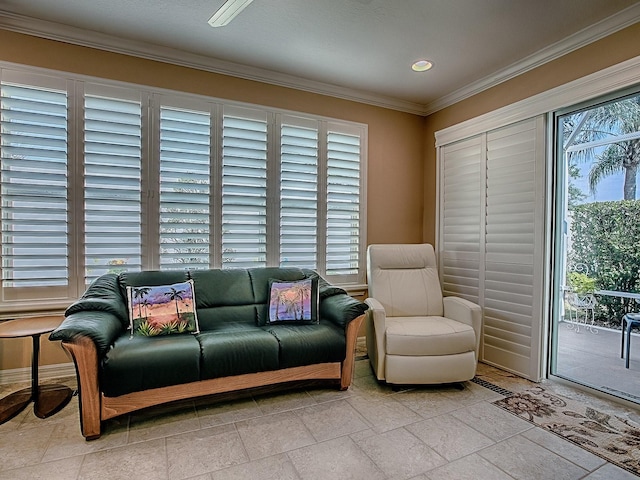 1206 Thompson Ave, The Villages, FL 32162 - living area with ornamental molding and recessed lighting